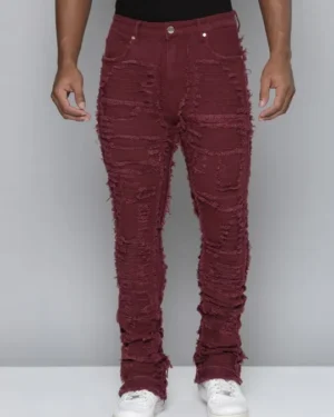 Men Classic Bootcut Highly Distressed Stretchable Jeans